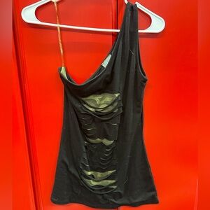 Cute one shoulder tank top